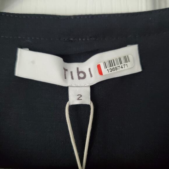 Tibi Sana Check Colorblock Shift Dress 2 Asymmetric Modern Lagenlook Deconstruct - Picture 3 of 15